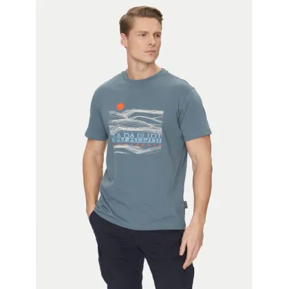Zdjęcie Napapijri T-Shirt S-Buti NP0A4INM Niebieski Regular Fit