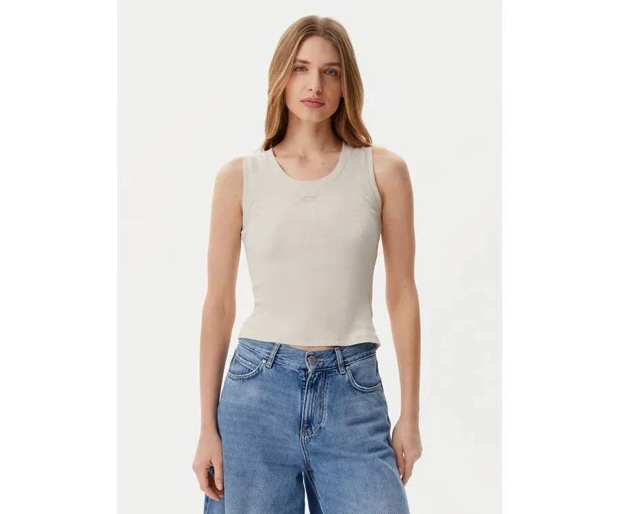 obrazek 1 Tommy Jeans Top DW0DW21369 Beżowy Slim Fit