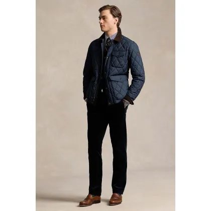 Zdjęcie Polo Ralph Lauren spodnie sztruksowe kolor granatowy proste 710884820