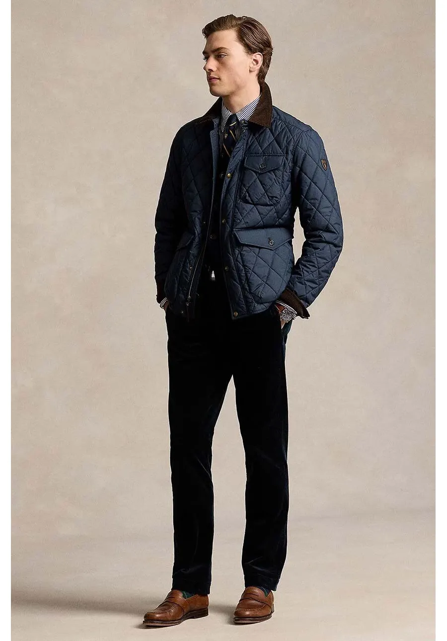 obrazek 1 Polo Ralph Lauren spodnie sztruksowe kolor granatowy proste 710884820