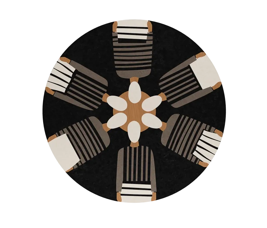 obrazek 2 Niepowtarzalny okrągły stół do wyjątkowego wnętrza