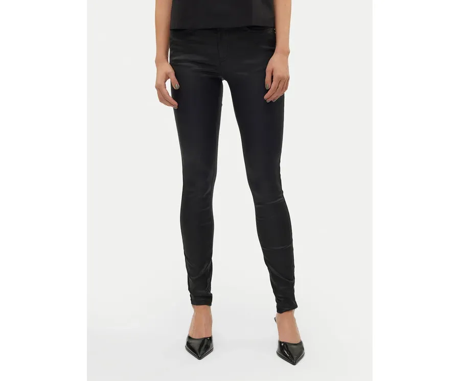 obrazek 1 Vero Moda Spodnie z imitacji skóry Flash 10314591 Czarny Skinny Fit
