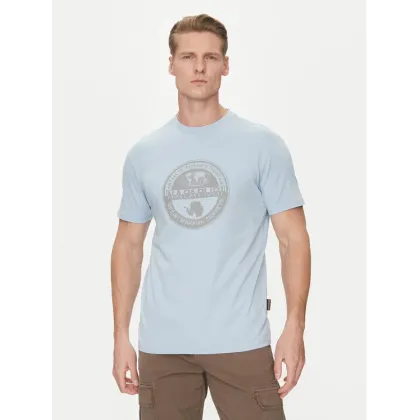 Zdjęcie Napapijri T-Shirt S-Bollo NP0A4I3C Błękitny Regular Fit
