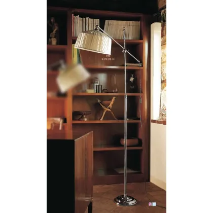 Zdjęcie Lampa podłogowa Stylo Nikel ze złączem i stożkowym kloszem - Il Paralume Marina