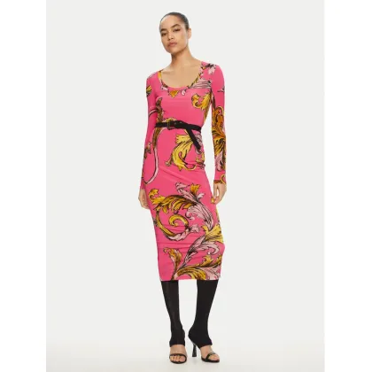 Zdjęcie Versace Jeans Couture Sukienka codzienna 78HAO920 Różowy Regular Fit