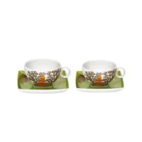 Zdjęcie Stylowy porcelanowy zestaw filiżanek do kawy ze spodkami - Vista Alegre