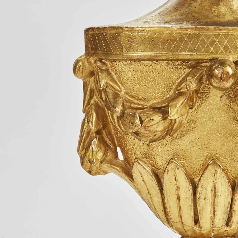 obrazek 3 Pozłacana antyczna lampa ścienna w stylu Empire z końca XVIII wieku