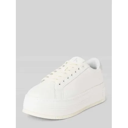 Zdjęcie Sneakersy skórzane z podeszwą na platformie