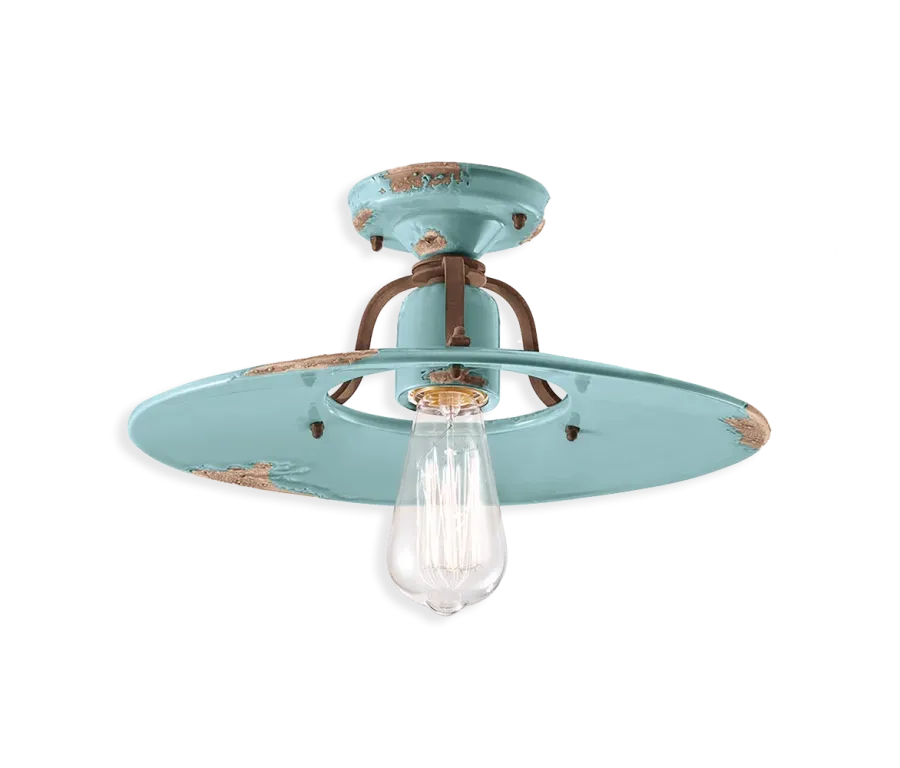obrazek 1 Elegancka włoska lampa sufitowa-plafoniera retro
