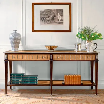 Zdjęcie Antyczna konsola z litego drewna