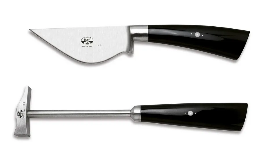 obrazek 1 Wspaniały zestaw narzędzi do kruszenia czekolady nóż + młotek Berti Knives