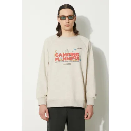 Zdjęcie Nanga bluza męska kolor beżowy z nadrukiem NW2411.1F700.A