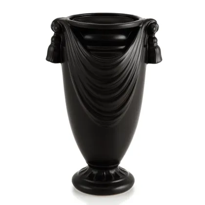 Picture Black ceramic vase with napkin – Ahura