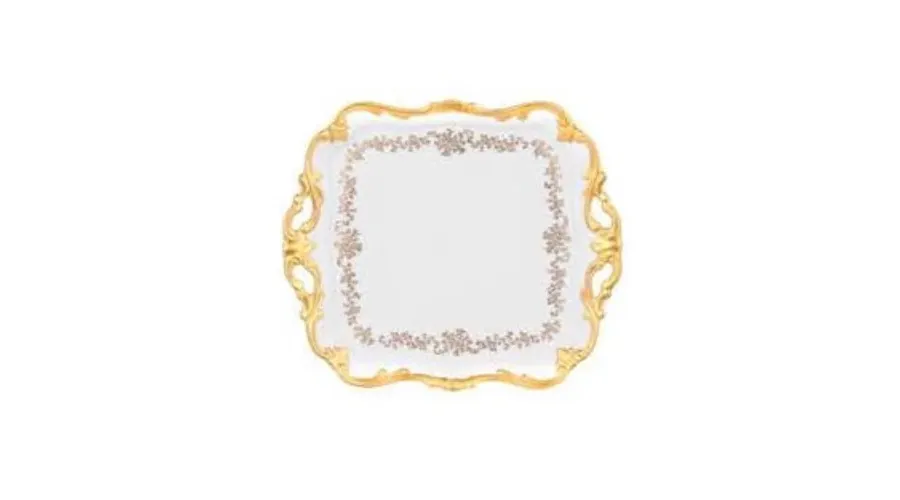 obrazek 1 Piękny kwadratowy talerz z porcelany