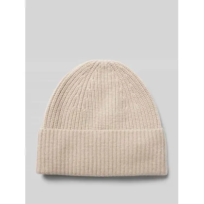 Zdjęcie Czapka z czystego kaszmiru z detalem z logo