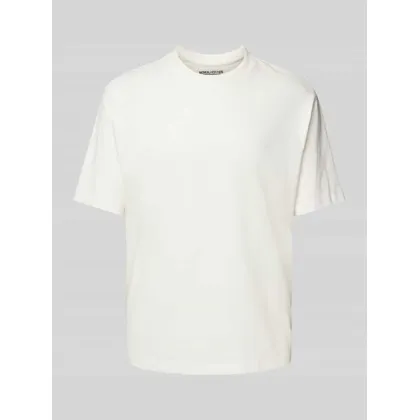 Zdjęcie T-shirt z prążkowanym okrągłym dekoltem