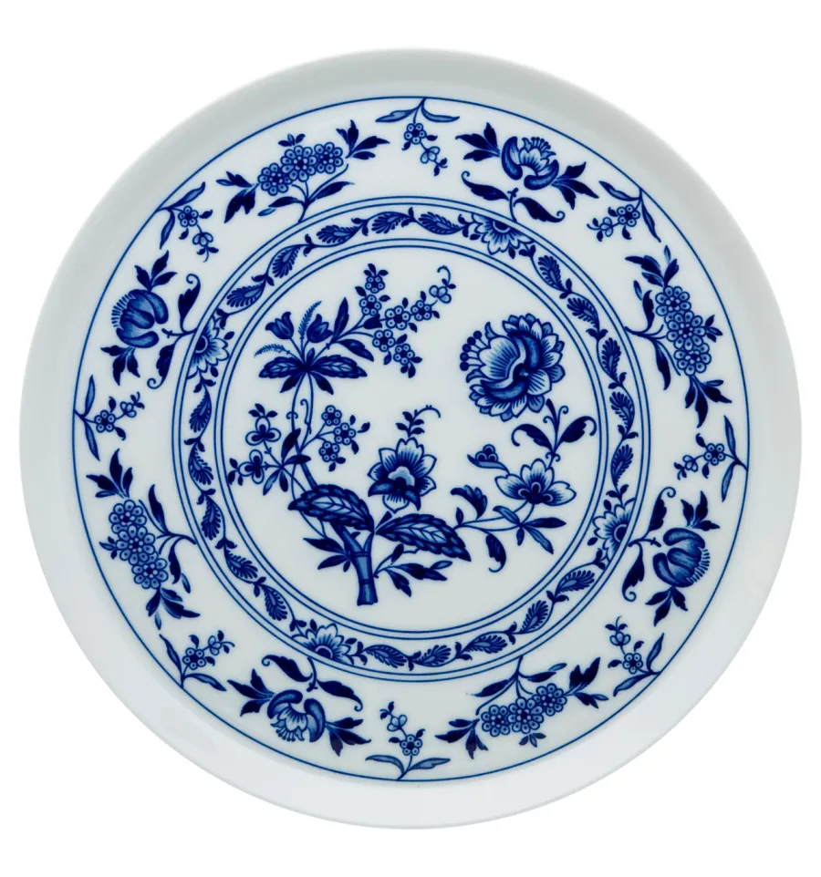 obrazek 1 Klasyczny talerz na tartę Margão z roślinnym wzorem inspirowanym klasyczną porcelaną - Vista Alegre
