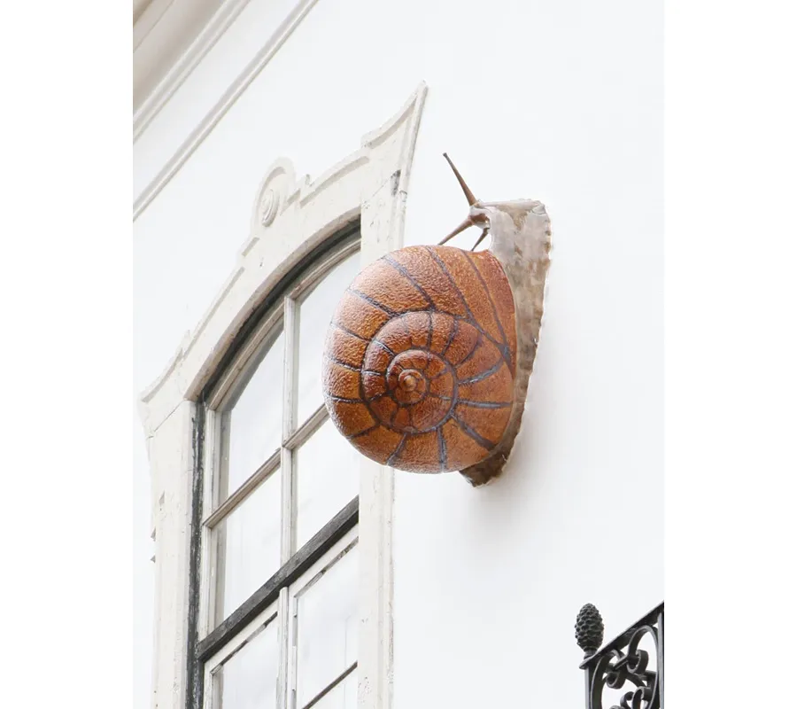 obrazek 1 Wielka ceramiczna figura ślimaka do ogrodu - Bordallo Pinheiro