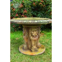 Zdjęcie Stylowy stół z lwami do ogrodu