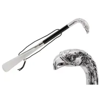 Zdjęcie Oryginalna czarna łyżka do butów z uchwytem w kształcie głowy orła - Pasotti