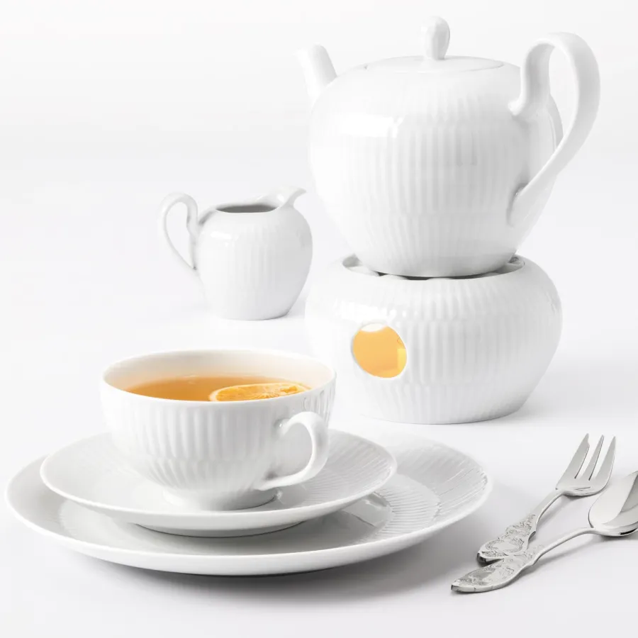 obrazek 2 Biały porcelanowy zestaw do herbaty w stylu klasycznym – Tettau