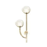 Picture Exclusive wall lamp in a delicate gold finish with honey Pyrex balls - Il Paralume Marina