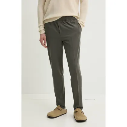 Zdjęcie Samsoe Samsoe spodnie męskie kolor zielony dopasowane