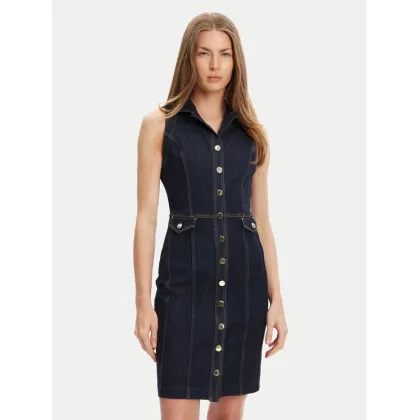 Zdjęcie Guess Sukienka jeansowa W5YK24 D5PW1 Granatowy Regular Fit