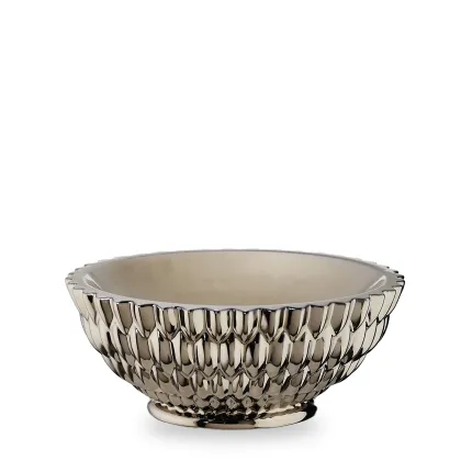 Zdjęcie Misa z glazurowanej ceramiki z włoch H.11xL.27xD.Int.25 cm