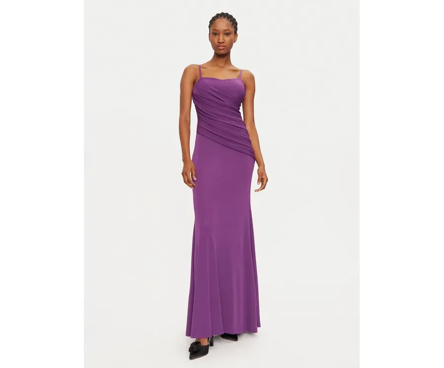 obrazek 1 Rinascimento Sukienka koktajlowa 1000770039414 Fioletowy Slim Fit
