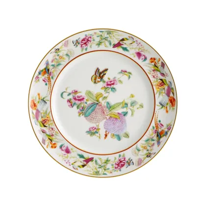 Zdjęcie Porcelanowy talerz obiadowy Annona Paço Real z roślinnym motywem - Vista Alegre