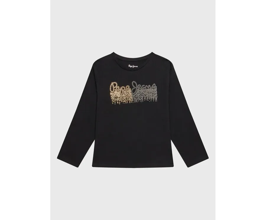 obrazek 1 Pepe Jeans Bluzka Beccie PG502906 Czarny Regular Fit