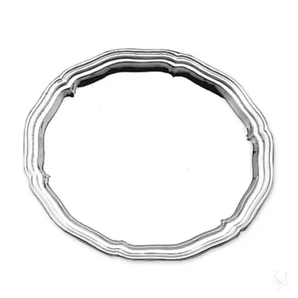 Picture Round silver-plated bottle stand with an original shape - Zaramella Argenti