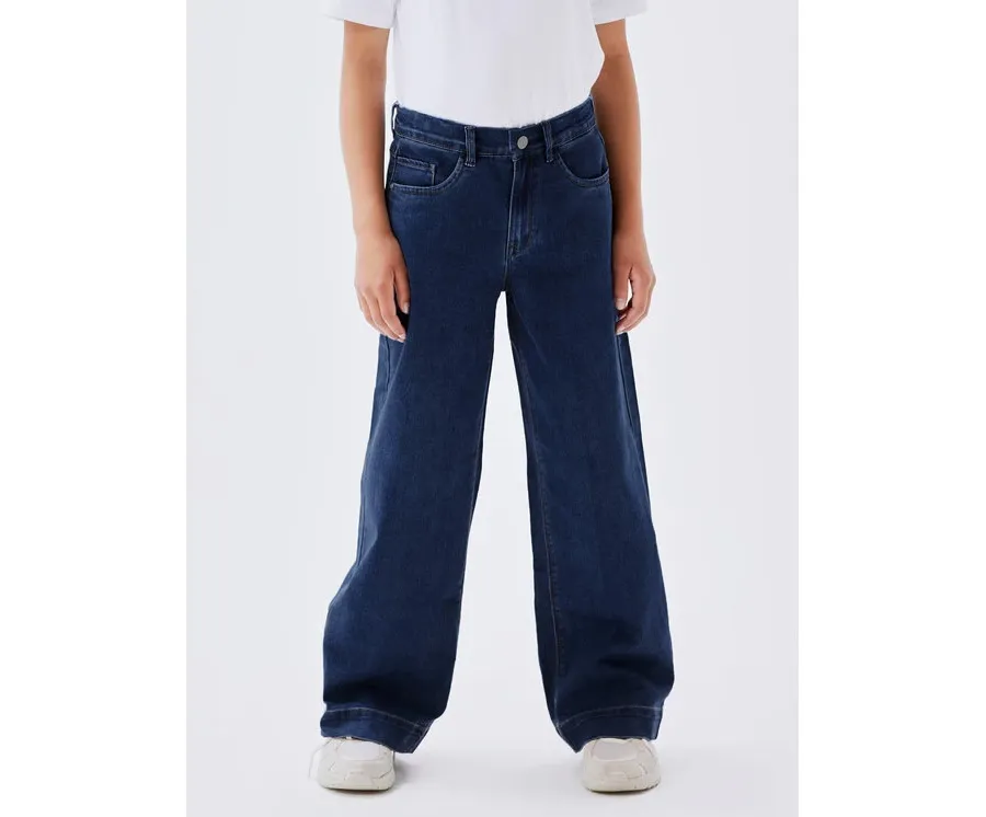 obrazek 1 NAME IT Jeansy 13211701 Granatowy Wide Leg
