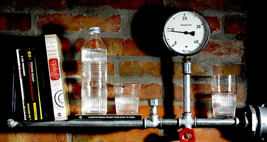 obrazek 2 Stylowa włoska szklana butelka na wodę Industrial chic – IVV