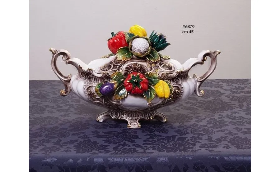 obrazek 1 Dekoracyjna waza ceramiczna w stylu barokowym