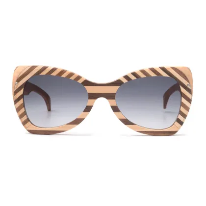 Zdjęcie Damskie, luksusowe okulary z orzecha i klonu - Legno Light