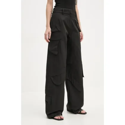 Zdjęcie Heliot Emil spodnie damskie kolor czarny fason cargo high waist HE.W.10.113.BLK01