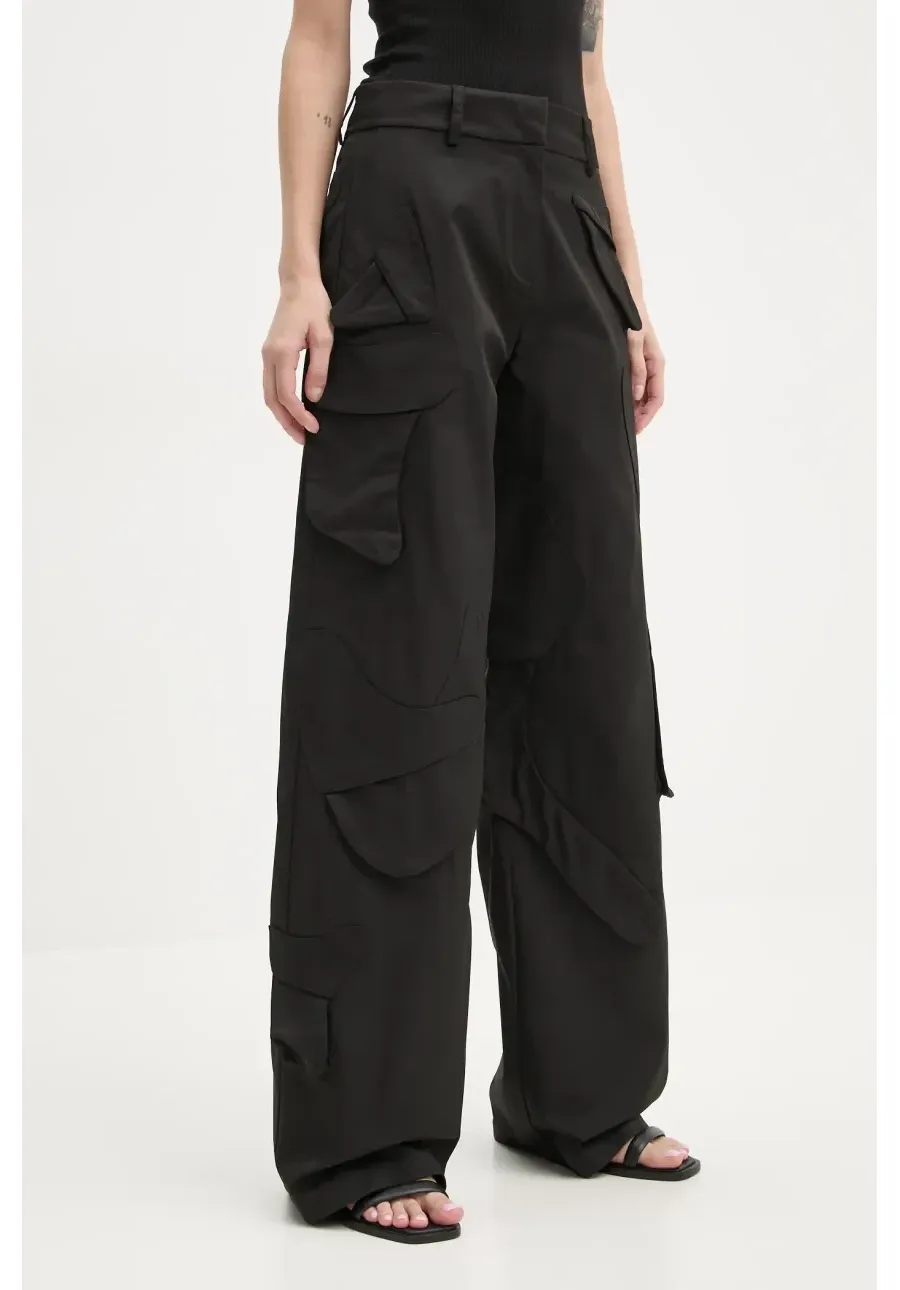 obrazek 1 Heliot Emil spodnie damskie kolor czarny fason cargo high waist HE.W.10.113.BLK01