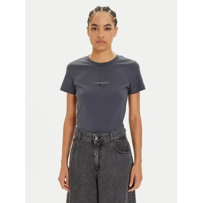 Zdjęcie Calvin Klein Jeans T-Shirt Monologo J20J223563 Szary Slim Fit