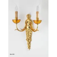 Picture Gilded bronze wall lamp with crystal elements