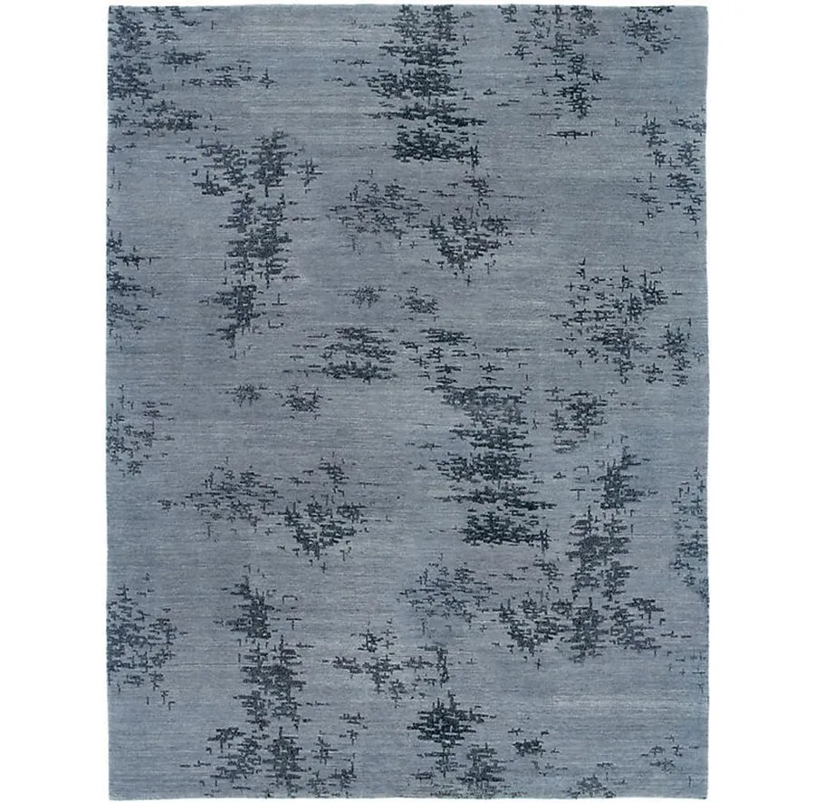 picture 1 Dark carpet made of Himalayan wool and silk - Warp & Weft