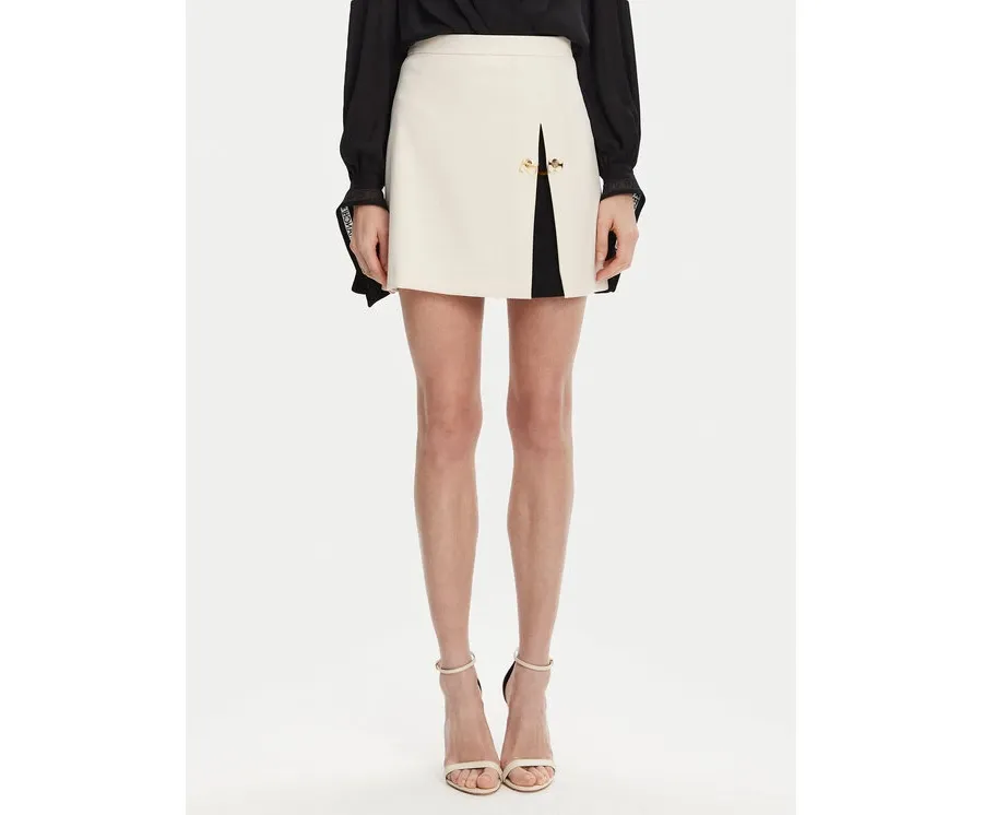 obrazek 1 Elisabetta Franchi Spódnica mini GO-079-51E2 Écru Regular Fit