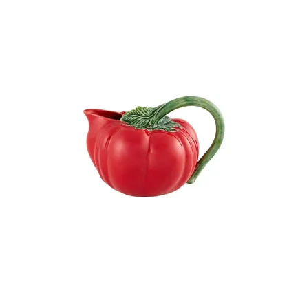Zdjęcie Oryginalny dzbanek ceramiczny w kształcie pomidora - Bordallo Pinheiro