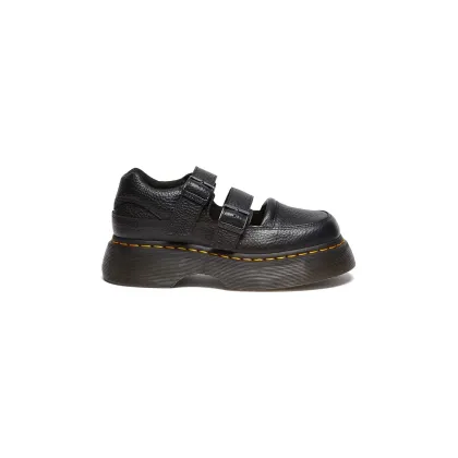 Zdjęcie Dr. Martens półbuty skórzane Buzz MJ Mary Jane damskie kolor czarny na platformie DM41061001