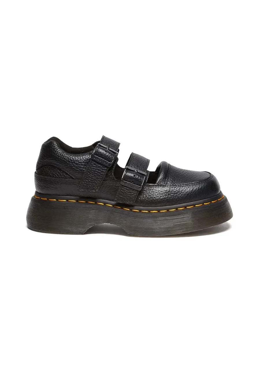 obrazek 1 Dr. Martens półbuty skórzane Buzz MJ Mary Jane damskie kolor czarny na platformie DM41061001