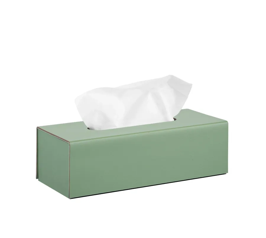 obrazek 1 Luksusowe pudełko na chusteczki 25x12xH8 cm w kolorze eukaliptusa