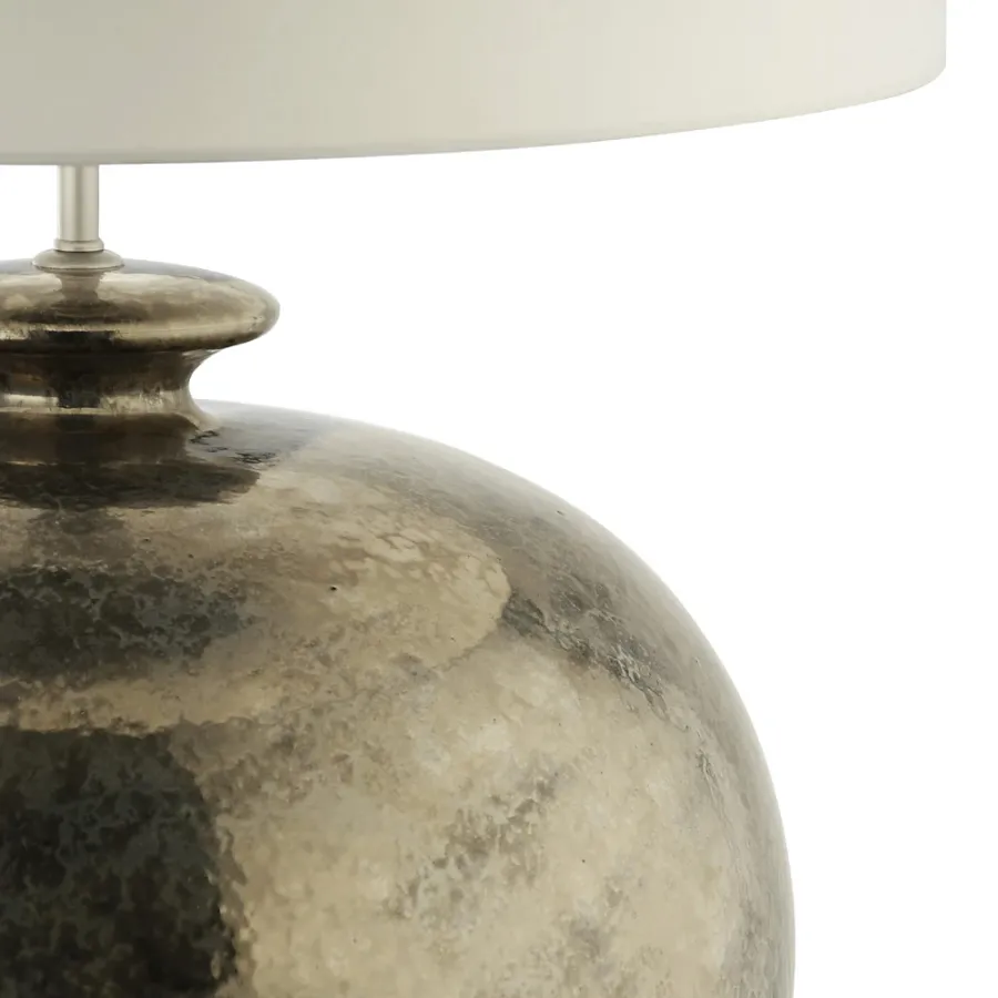 obrazek 2 Duża lampa stołowa z glazurowanej ceramiki H.41xL.40xP.40 cm