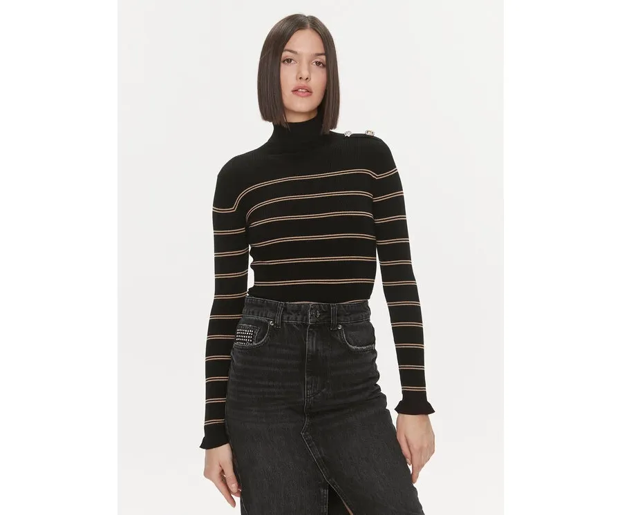 obrazek 1 Liu Jo Golf MF3002 MS99E Czarny Slim Fit