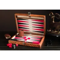 Zdjęcie Backgammon - wiąz wrzosiec i mahoń, deska do gry z drewna - Agresti